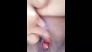 She puts a plastic dick in my big pussy