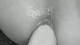 Trans girl precum on her dildo