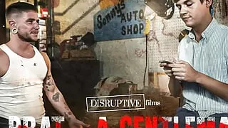 Bratty & Disrespectful Twink Taught Life Lessons From Hardened Mechanic