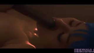 REAL LIFE HENTAI - Chick With Blue Hair Fucked By Alien Monster