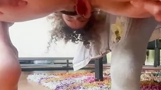 Omg I Accidentally Squirted All Over the Floor and Had to Clean It up with My Dirty Socks