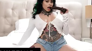 ADULT TIME - Bored Housewife Xwife Karen Masturbates Pretending Dildo Is College Teen Gardener!