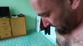 Fucking her pussy rough and cum in her mouth