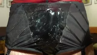 Monique velvet on her suspender panties