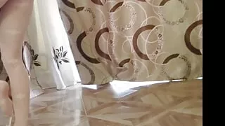 Pantyhose hand job verry sexy