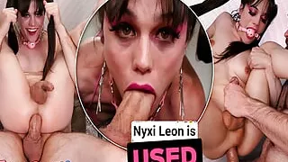Tgirls Xxx - Enjoy Nyxi Leon's Slut And She Knows Well To Suck Hard Cock