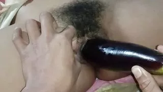 Sister-in-law fucked with Brinjal