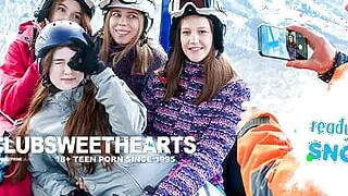 Ready, Set, Snow! Lesbians Hump the Photo Guy for ClubSweethearts