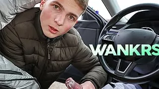 Wank me in the Car! Twinks Rico Loko and Nico Vegas for Wankrs