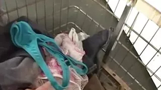 Racy Latina Gets Her Booty Filled with Hot Cum by a Stranger in the Laundromat