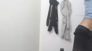 Young Asian talking dirty while masturbating and having a real orgasm