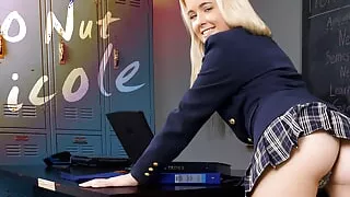 Nicole's Boyfriend Is Doing The NNN Challenge, So The Schoolgirl Is Struggling With The Lack Of Sex