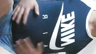 Hot stepbrother masturbating hard