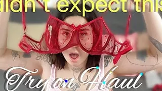 See through Lingerie Try on haul by Tattooed hottie
