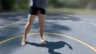 Cock out basketball - new location public dick flash