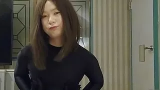 Full body tights, raw change of clothes, masturbation