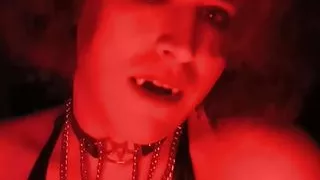 Vampire smoking seductively