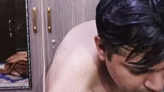 Pakistani Boy With Sexy Wet Body Feeling Happy After Divorced And Doing Naked Stiptease