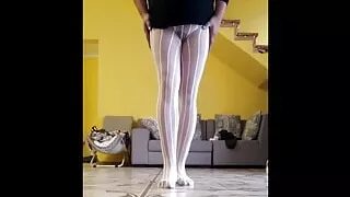 Stripped pantyhose verry sexy