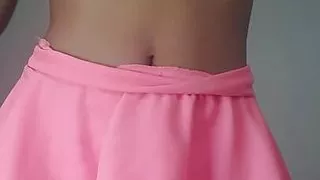 pretty horny girl in short skirt excited