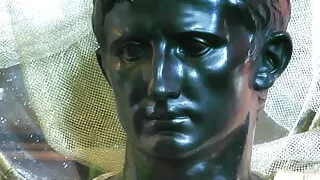 Fishnet babes suck and ride a big cock before getting cummed on