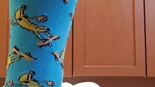 Butt Plug Boy Loves his Cute Banana Socks