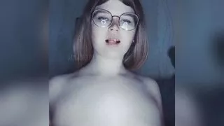 Cute Young Girl with Big Ass Shows Tits Rubs Pussy and Wants to Be Fucked