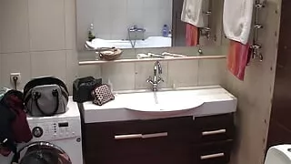 Naughty naked teen gets ready