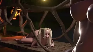 Minotaur fucks hard beautiful young fairies in mysterious magic forest