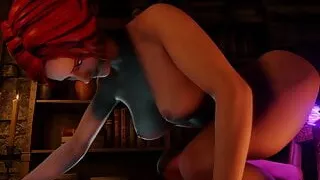 Triss's masturbation on a dildo