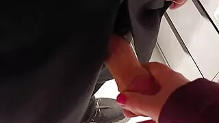 I was recognized by a salesman in the furniture store and I played with his cock