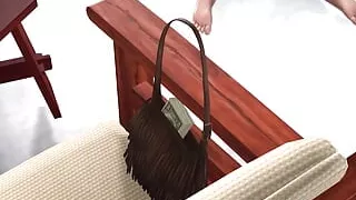 Dwarf pervert fucks hard a young girl in an expensive villa on the sea