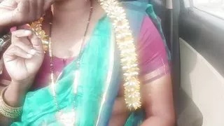 Step dad daughter in law car sex, telugu dirty talks, part -1