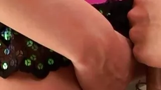 Blonde PAWG prepares for the anal threesome with creampies by swallowing a thick cumshot joyfully