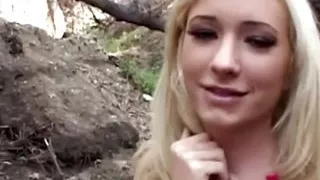 Cheating Blonde Leaves Her Man to Have Outdoor Anal Fun and Swallow a Thick Cumshot