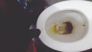 Indian Chennai tamil guy pissing in toilet black dick
