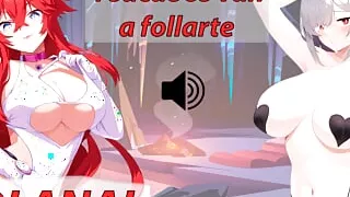 JOI Anal Hentai. 4 Demons are going to fuck each other in ass.