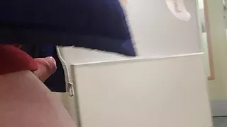 France gas station almost nude. Almost caught