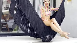 Skinny Colombian Girl Violeta Grey Loves Lollipops, Sucking & Fucking