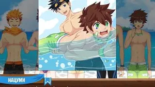 Game: Friends Camp, Episode 11 - Swimming Lessons with Namumi (Russian voice acting)