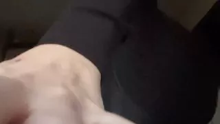 teasing sexy girl leggings ass