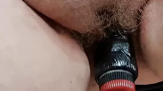 BBW fucked by a big black dildo on a fuckmachine