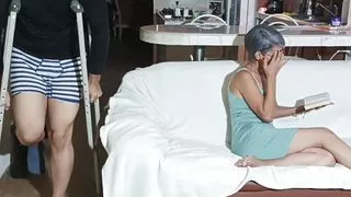 When daddy is not there I fuck my stepmother's whore and she swallows my cum