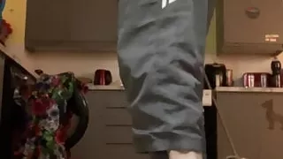 Walking in black patent heels (2)