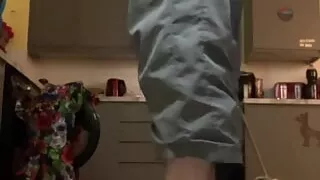 Walking in pink patent platforms