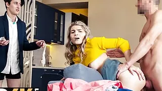 HUNT4K. Sexy blonde has an anal act not with her magician boyfriend