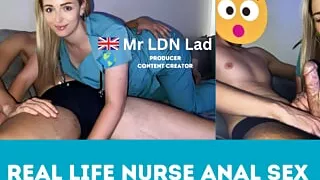 Anal Addicted REAL Nurse Fucked In Ass in Uniform