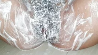 Hairy pussy after before look of a young collage girl mms.