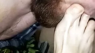 Morning licking of my wife's scab