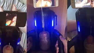 Auto Stroker Drains Premature Porn Addict